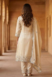 Ivory Crepe Silk Mirror Embroidered Suit Set