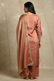 Peach Crush Fabric Embroidered Suit Set