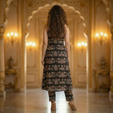 halter nack Aline kurta with both side pocket & palazzo